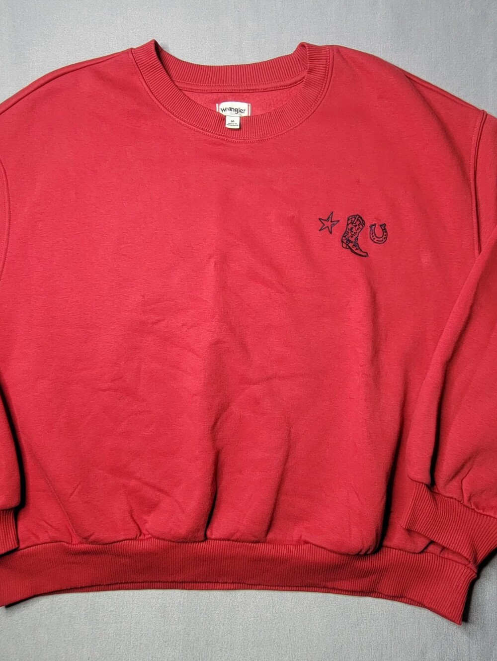 Wrangler Womens Western Embroidered Pullover Color Red Size M